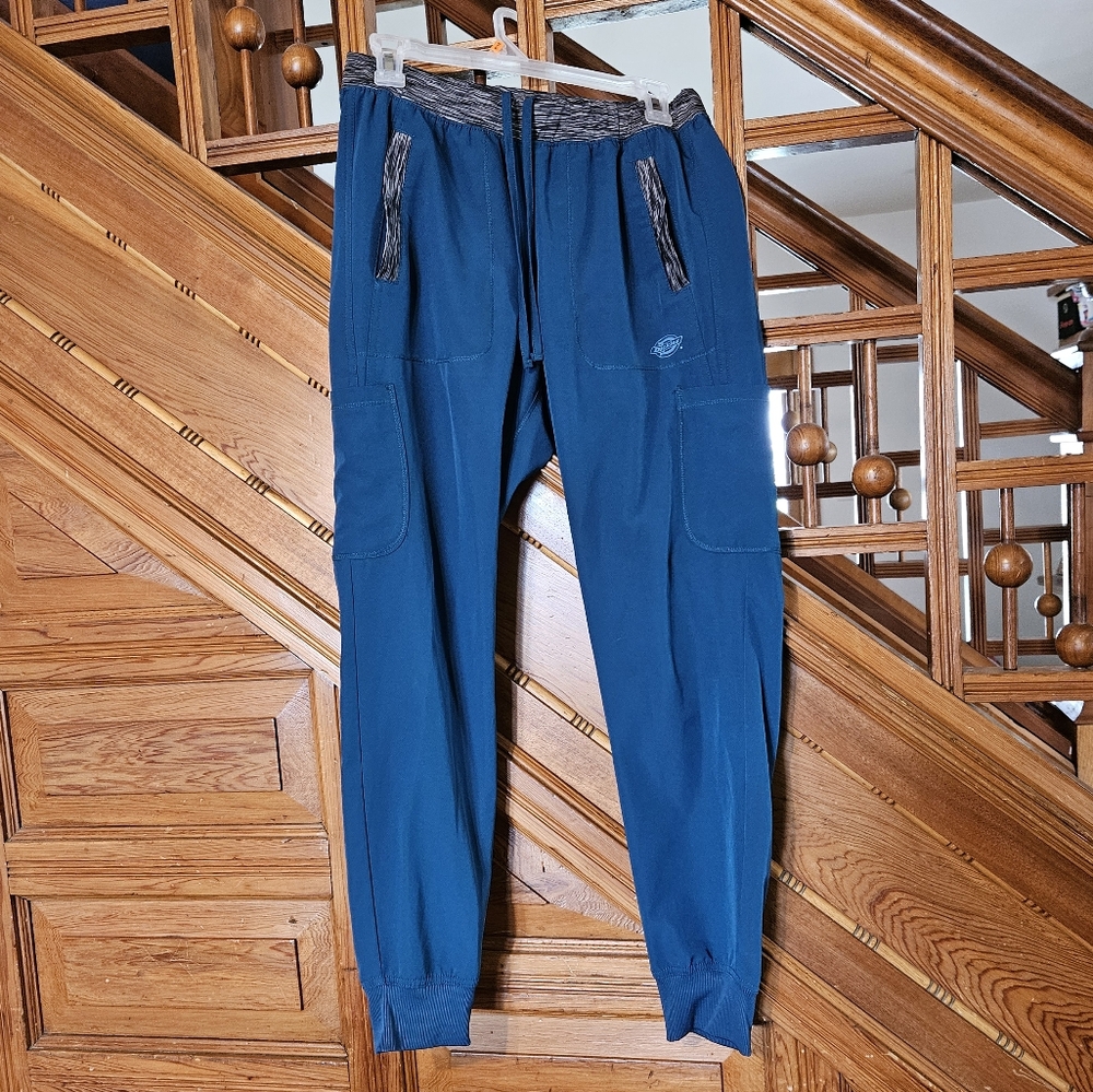 Women's Dickies Caribbean Blue Jogger Scrub Pants
